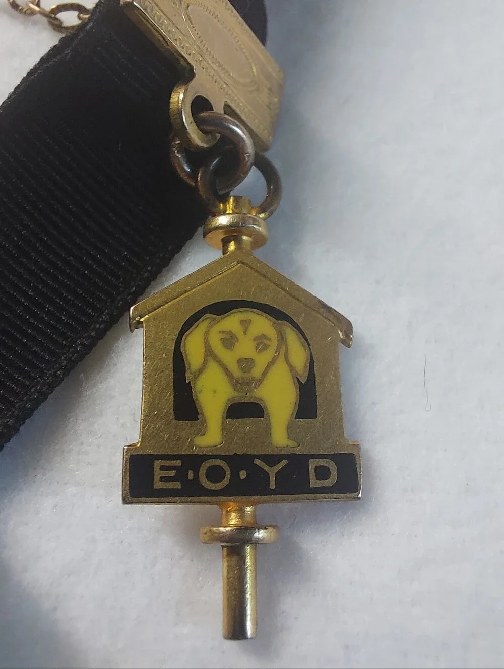 Vintage Victorian Watch Fob With Watch-Winding Commemorative Award, Gold-filled